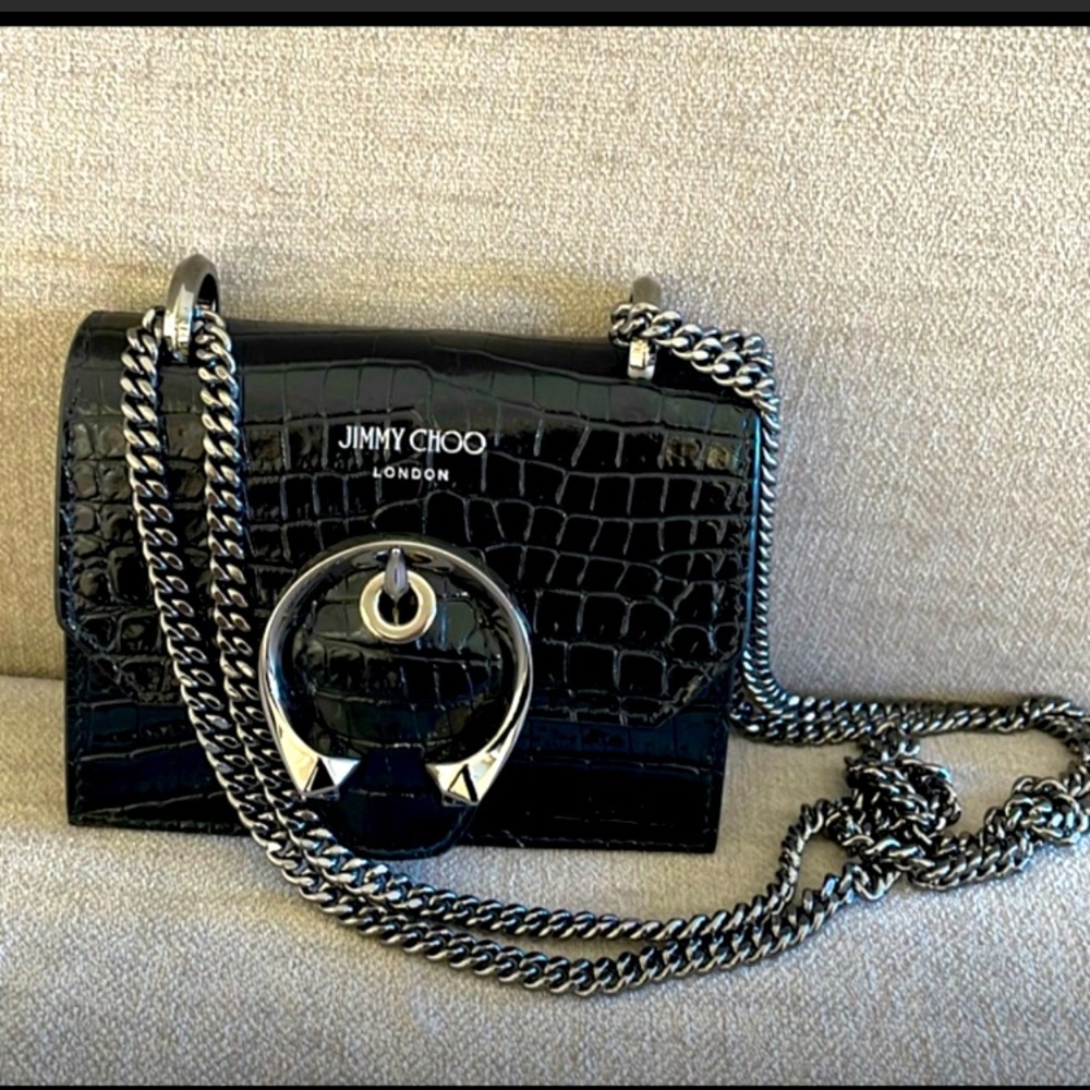 Authentic & beautiful (practically brand new) jimmy choo crocodile cross body